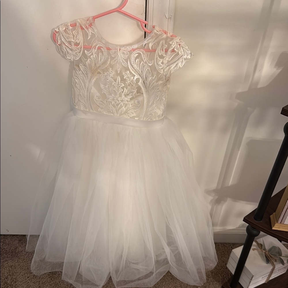 Elegant White Kids Dress